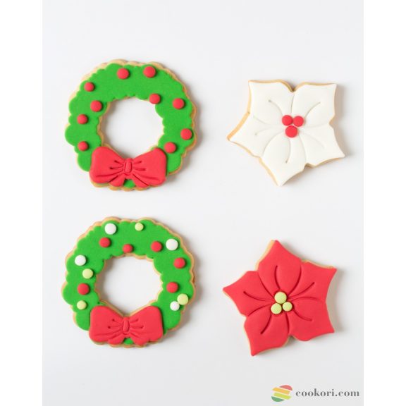 Decora Karácsonyi koszorú és mikulásvirág kiszúró 3D