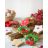 Decora Garland and poinsetta plastic cookie cutter set