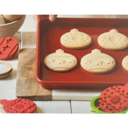 Decora Xmas ball plastic cookie cutter set 3pcs