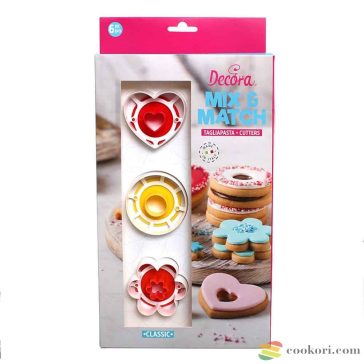 Decora Keksz/linzer kiszúró készlet, 6db-os