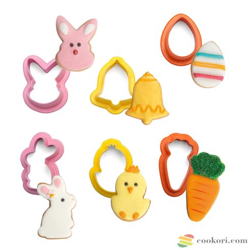 Decora Easter plastic cookie cutters set of 6