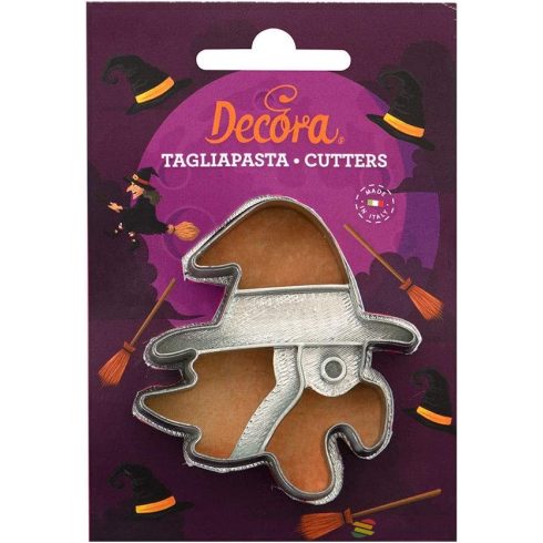 Decora Befana witch plastic cookie cutter 8cm