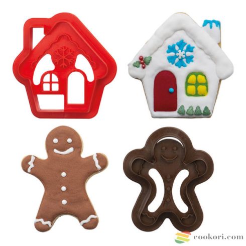 Decora Gingerbread man and house cookie cutter set of 2 pcs