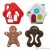 Decora Gingerbread man and house cookie cutter set of 2 pcs
