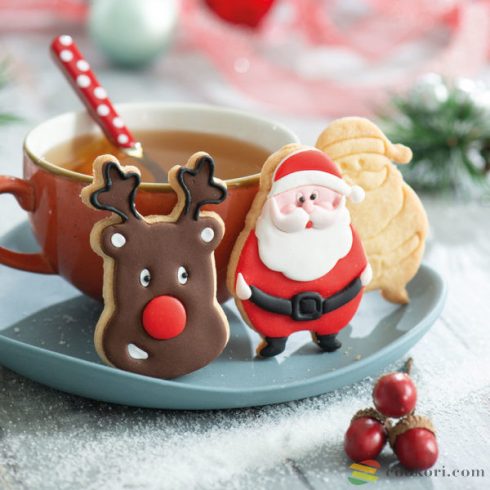 Decora Santa Claus and reindeer cookie cutter set of 2