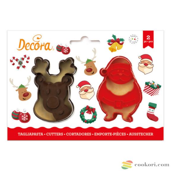 Decora Rénszarvas és télapó, karácsonyi kiszúró készlet 3D