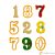 Decora Számok kiszúró készlet 7x5cm, 9db_os