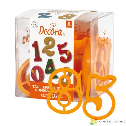 Decora Számok kiszúró készlet 7x5cm, 9db_os