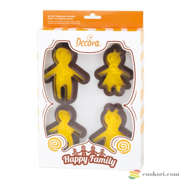Decora "Happy Familiy" Család kiszúró és mintázó készlet, 8db-os Decora "Happy Familiy" Család kiszúró és mintázó készlet, 8db-os