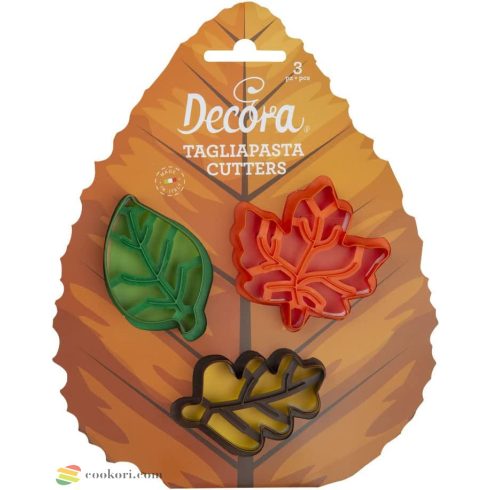 Decora Levelek kiszúró készlet, 3db-os