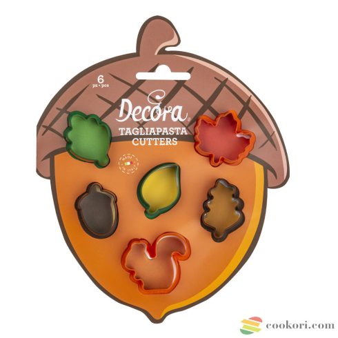 Decora Autumn leaves mini cookie cutters, 6pcs
