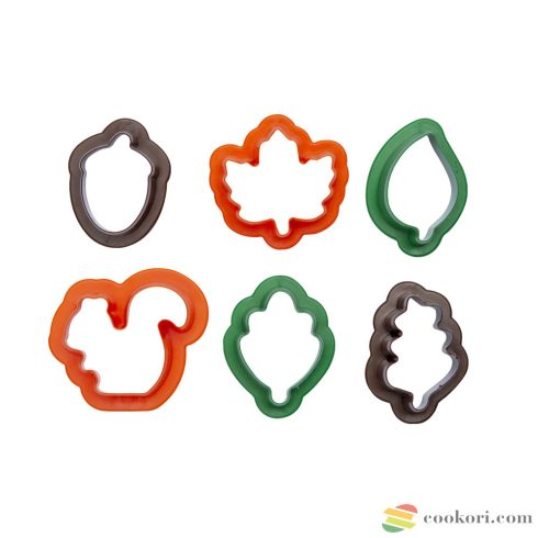 Decora Autumn leaves mini cookie cutters, 6pcs