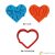 Decora 3pcs set Love plastic cookie cutter and markers