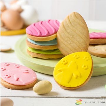 Decora 3Pcs set easter plastic cookie cutter and markers