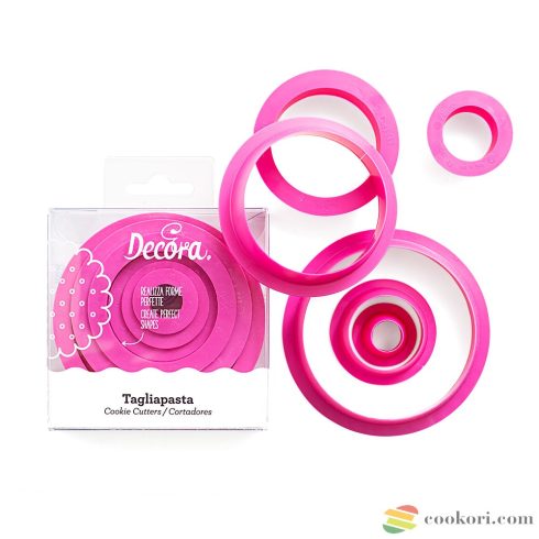 Decora Set 6 round cookie cutters