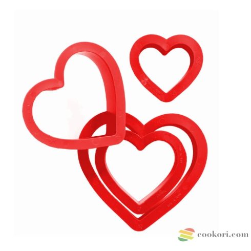 Decora Set 4 heart cookie cutters