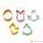 Decora Easter mixed colours cookie cutters set of 5