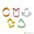 Decora Easter mixed colours cookie cutters set of 5
