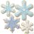 Wilton Colored snowflake cookie cutter set, 7pcs