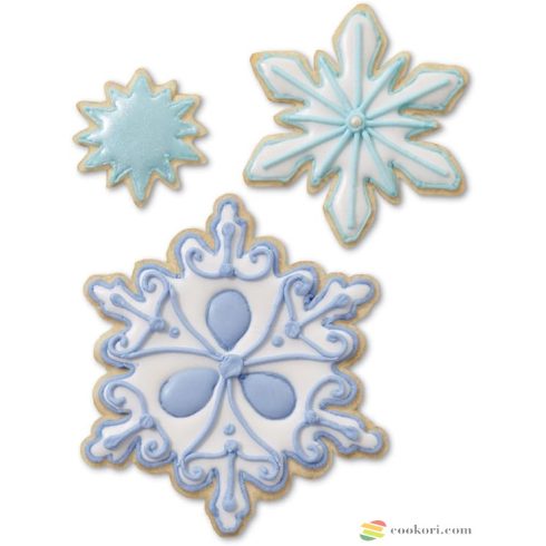 Wilton Colored snowflake cookie cutter set, 7pcs