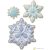 Wilton Colored snowflake cookie cutter set, 7pcs