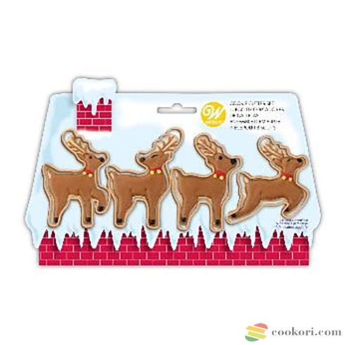 Wilton reindeer cookie cutters 4pcs