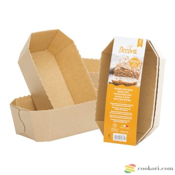 Decora Baking paper oblong bread pans 15,3x8,8cm, 5 pcs