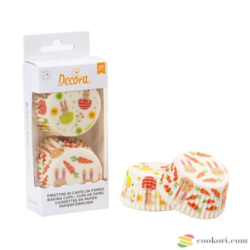Decora 36 Easter rabbit baking cups