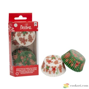Decora Karácsonyi muffin papír mézike, 36db