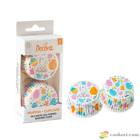 Decora Húsvéti nyuszis muffin kapszli, 36db-os