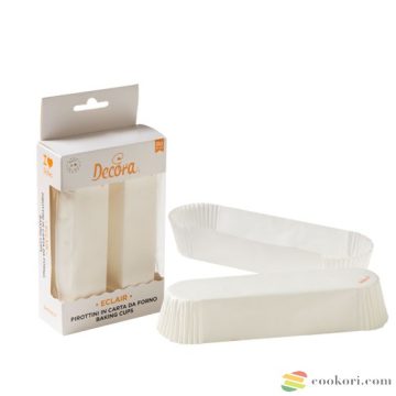 Decora 60 White eclair baking cup