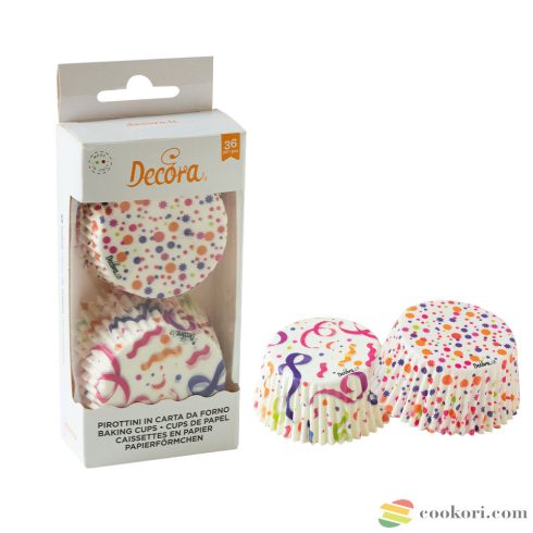 Decora "Fiesta" (farsangi) muffin kapszli, 36db-os