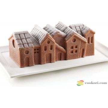 Silikomart Winter village kit silicone mould