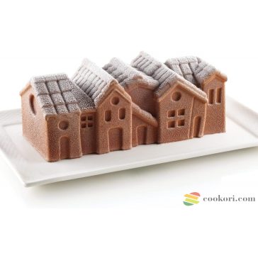   Silikomart "Winter village" téli falu szilikon forma