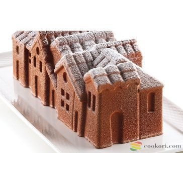   Silikomart "Winter village" téli falu szilikon forma
