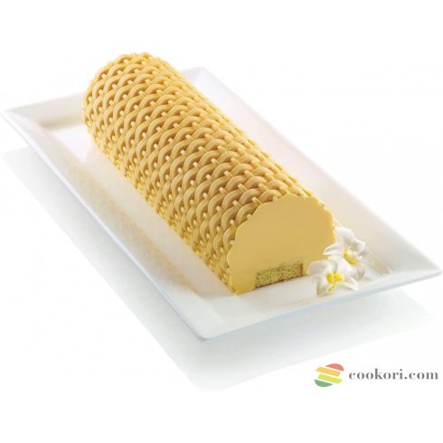 Silikomart "Magic Buche" Alagút forma + szőtt mintás textúra lap 