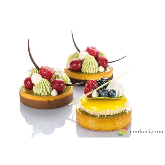 Silikomart Tarte gyűrű készlet 8cm, 6db-os