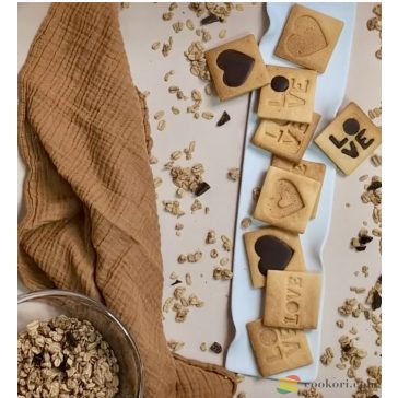   Silikomart "Voila Cookie" Love keksz kiszúró és sütőrács