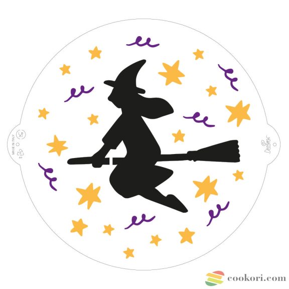 Decora Halloween boszorkány stencil, 25cm