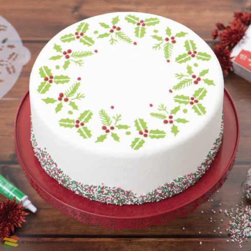 Decora Karácsonyi stencil, girland 25cm