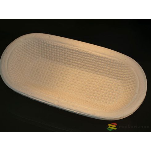 Wooden pulp benetton long oval 35x14x7cm waffle