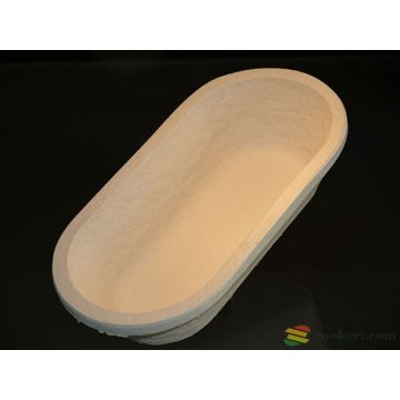 Wooden pulp benetton long plain oval 29,5x14x7cm