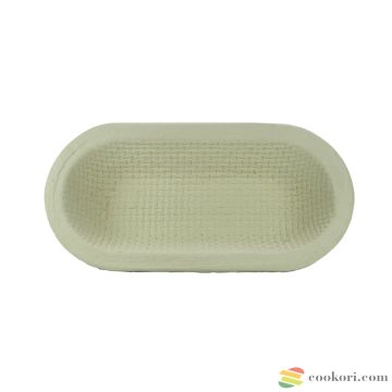 Wooden pulp benetton long oval 31x13,5x7cm waffle