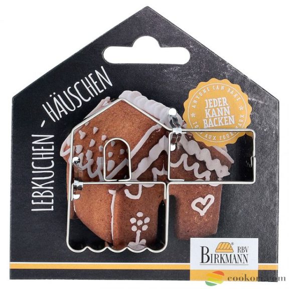 Birkmann Mini 3D mézeskalács házikó sütikiszúró forma, 6,5cm