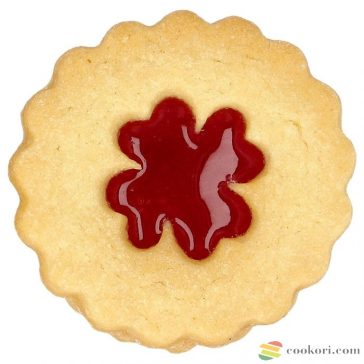   Birkmann kétoldalas lóhere mintás linzer kiszúró forma, 5 cm
