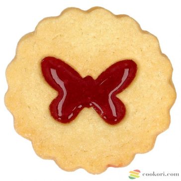   Birkmann kétoldalas pillangó mintás linzer kiszúró forma, 5 cm