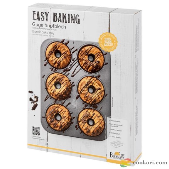 Birkmann "Easy Baking" Mini kuglóf forma, 6db-os