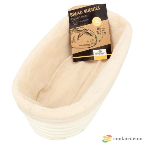 Bread Buddies, Dough rising basket, oblong, 30vm for loaves up to 1000g, with cover of cotton 