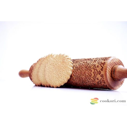 Valek Damasc flower rolling pin