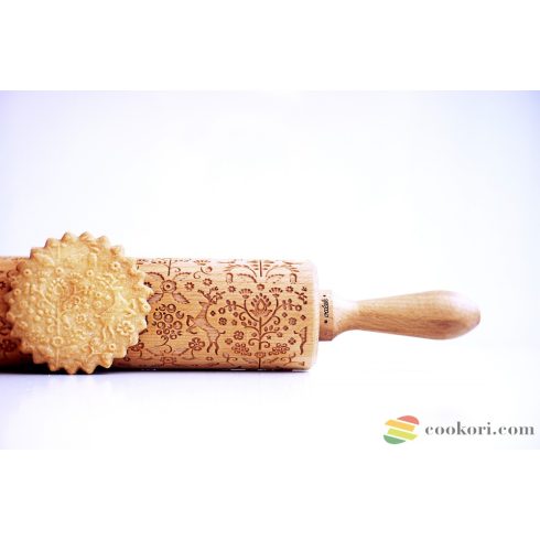 Valek Folklor flowers+animals rolling pin